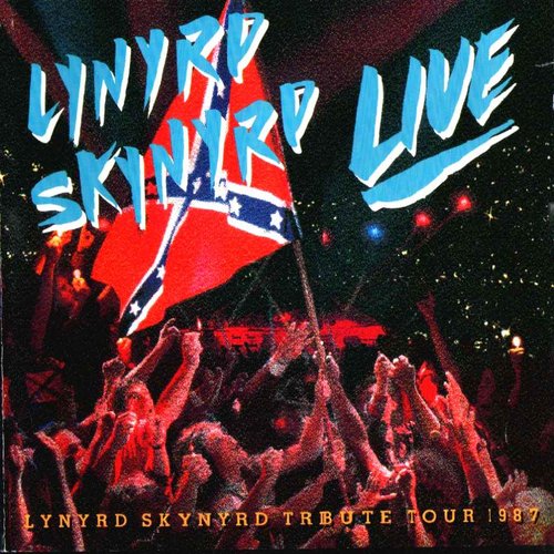 T-Shirt Manches Longues Lynyrd Skynyrd Tour 1987 - Design Vintage Drapeau USA, Hommage Au Rock Sudiste